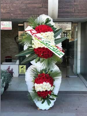 Kırmızı & Beyaz Açılış- Düğün -Tören Çelenği