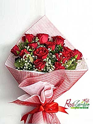 13 Adet kırmızı Gül Buketi