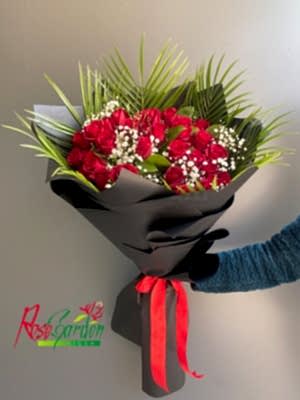 İthal 33 Adet Kıurmızı Gül Buketi