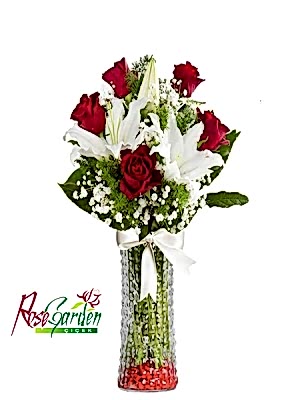 Kokulu Kazablanka & Kırmızı Gül 